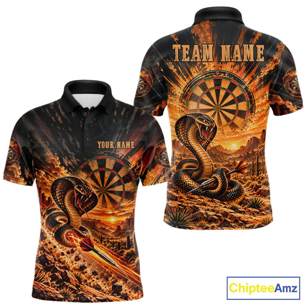 Personalized Cobra Snake Dart Jersey For Men Custom Desert Sunset Darts Apparel Darts Team Shirt NYN5048
