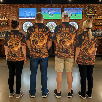 Personalized Cobra Snake Dart Jersey For Men Custom Desert Sunset Darts Apparel Darts Team Shirt NYN5048