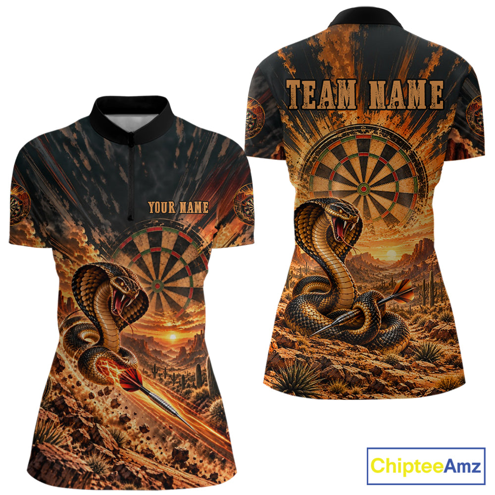 Personalized Cobra Snake Dart Jersey For Women Custom Desert Sunset Darts Apparel Darts Team Shirt NYN5048