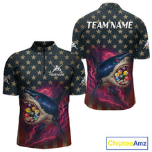 Load image into Gallery viewer, Funny Shark Colorful Billiard Balls Shirts For Men Custom Ball 8 Billiard League Jerseys NYN2305