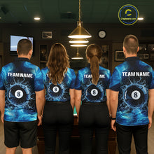 Load image into Gallery viewer, Personalized Ball 8 Billiard Polo &amp; Quarter-Zip Shirt For Women 8 Ball Billiard Team Jersey NYN2310