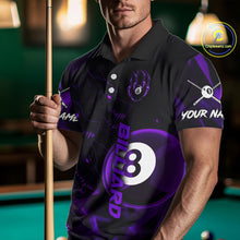 Load image into Gallery viewer, Purple Geometric Wolf 8 Ball Pool Claws Men Billiard Shirt Personalized Pool Balls Billiard Attire NYN2739