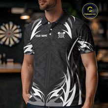 Load image into Gallery viewer, Personalized White And Black Dartboard Dart Shirts For Men Outfits Dart Team Jerseys NYN0041