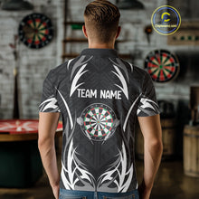 Load image into Gallery viewer, Personalized White And Black Dartboard Dart Shirts For Men Outfits Dart Team Jerseys NYN0041