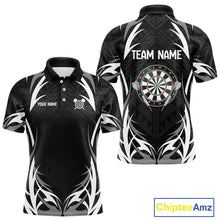 Load image into Gallery viewer, Personalized White And Black Dartboard Dart Shirts For Men Outfits Dart Team Jerseys NYN0041