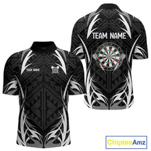 Load image into Gallery viewer, Personalized White And Black Dartboard Dart Shirts For Men Outfits Dart Team Jerseys NYN0041