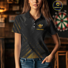 Load image into Gallery viewer, Custom Grunge Black Yellow Funny Bee Dart Polo Shirt For Women Dart Jerseys NYN1545