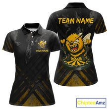 Load image into Gallery viewer, Custom Grunge Black Yellow Funny Bee Dart Polo Shirt For Women Dart Jerseys NYN1545