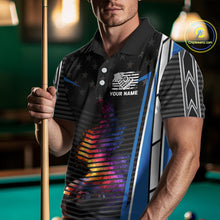 Load image into Gallery viewer, Colorful Paint Ball 8 Billiard Jerseys For Men Custom Blue Billiard Balls Pool Jersey NYN2317