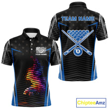 Load image into Gallery viewer, Colorful Paint Ball 8 Billiard Jerseys For Men Custom Blue Billiard Balls Pool Jersey NYN2317