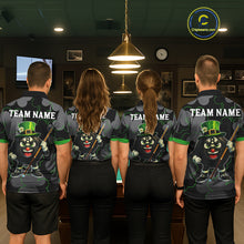 Load image into Gallery viewer, Green Grey Shamrock Funny 8 Ball Pool Men Billiard Shirt Custom St Patrick's Day Billiard Team Jerseys NYN2749