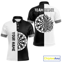 Load image into Gallery viewer, White And Black Dartboards Polynesian Tribals Dart Shirts For Men, Dart Jerseys NYN0048