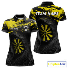 Load image into Gallery viewer, Custom Black And Yellow Dartboards Hexagon Dart Shirts For Women Outfits Grunge Dart Jerseys NYN0049