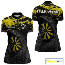 Load image into Gallery viewer, Custom Black And Yellow Dartboards Hexagon Dart Shirts For Women Outfits Grunge Dart Jerseys NYN0049