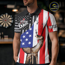 Load image into Gallery viewer, Multi-Color American Flag Dart Boards Dart Shirts For Men, Custom Dart Jerseys NYN0051