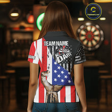 Load image into Gallery viewer, Multi-Color American Flag Dart Boards Dart Shirts For Women, Custom Dart Jerseys NYN0051