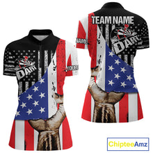 Load image into Gallery viewer, Multi-Color American Flag Dart Boards Dart Shirts For Women, Custom Dart Jerseys NYN0051