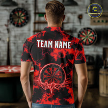 Load image into Gallery viewer, Thunder &amp; Lightning Red Dartboard Darts Shirt Custom Team Shirt For Men, Gift For Darts Players NYN3363