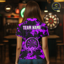 Load image into Gallery viewer, Thunder &amp; Lightning Purple Dartboard Darts Shirt Custom Team Shirt For Women, Gift For Darts Players NYN3364