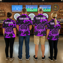 Load image into Gallery viewer, Thunder &amp; Lightning Purple Dartboard Darts Shirt Custom Team Shirt For Women, Gift For Darts Players NYN3364