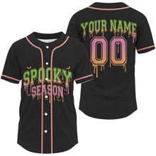 Load image into Gallery viewer, "Spooky Season" Dripping Baseball Shirt Personalized Halloween Baseball Jerseys For Men NYN0875
