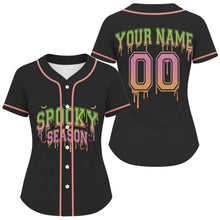 Load image into Gallery viewer, "Spooky Season" Dripping Baseball Shirt Personalized Halloween Baseball Jerseys For Women NYN0875