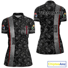 Load image into Gallery viewer, Cross US Flag 8 Ball Women's Billiard Shirts Personalized Patriotic Billiard Team Shirts NYN2322