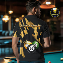 Load image into Gallery viewer, Gold Crown Ball Billiard Ball Shirts For Men Personalized Attire Billiard Team Shirts NYN2324