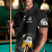 Load image into Gallery viewer, Custom Funny Cheer Beer &amp; 8 Ball Men's Billiard Shirts Personalized Billiard Apparel Gifts NYN2326