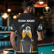 Load image into Gallery viewer, Custom Funny Cheer Beer &amp; 8 Ball Men's Billiard Shirts Personalized Billiard Apparel Gifts NYN2326
