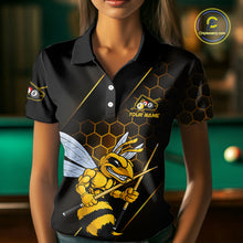 Load image into Gallery viewer, Yellow Hexagon Funny Bee 8 Ball &amp; 9 Ball Pool Billiard Jerseys For Women Custom Billiard Team Appeal NYN2758
