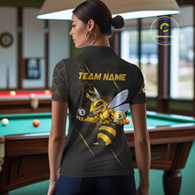 Load image into Gallery viewer, Yellow Hexagon Funny Bee 8 Ball &amp; 9 Ball Pool Billiard Jerseys For Women Custom Billiard Team Appeal NYN2758