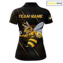 Load image into Gallery viewer, Yellow Hexagon Funny Bee 8 Ball &amp; 9 Ball Pool Billiard Jerseys For Women Custom Billiard Team Appeal NYN2758