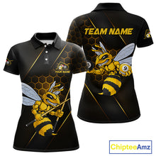 Load image into Gallery viewer, Yellow Hexagon Funny Bee 8 Ball &amp; 9 Ball Pool Billiard Jerseys For Women Custom Billiard Team Appeal NYN2758