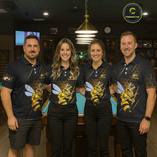 Load image into Gallery viewer, Yellow Hexagon Funny Bee 8 Ball &amp; 9 Ball Pool Billiard Jerseys For Women Custom Billiard Team Appeal NYN2758