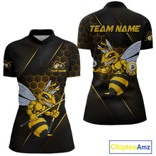 Load image into Gallery viewer, Yellow Hexagon Funny Bee 8 Ball &amp; 9 Ball Pool Billiard Jerseys For Women Custom Billiard Team Appeal NYN2758