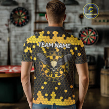 Load image into Gallery viewer, Honeycomb Pattern Bees Skull Dartboards Dart Shirts For Men, Custom Dart Jerseys NYN0053