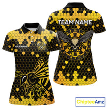 Load image into Gallery viewer, Honeycomb Pattern Bees Skull Dartboards Dart Shirts For Women, Custom Dart Jerseys NYN0053