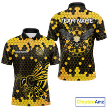 Load image into Gallery viewer, Honeycomb Pattern Bees Skull Dartboards Dart Shirts For Men, Custom Dart Jerseys NYN0053