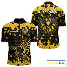 Load image into Gallery viewer, Honeycomb Pattern Bees Skull Dartboards Dart Shirts For Men, Custom Dart Jerseys NYN0053