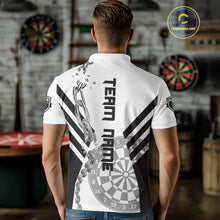 Load image into Gallery viewer, Silver Chains White And Black Dartboards Dart Shirts For Men, Dart Team Jerseys NYN0054