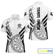 Load image into Gallery viewer, Silver Chains White And Black Dartboards Dart Shirts For Men, Dart Team Jerseys NYN0054
