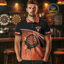 Load image into Gallery viewer, Hand Holding Orange Dartboards Cracked Grunge Dart Shirts For Men, Dart Jerseys NYN0056