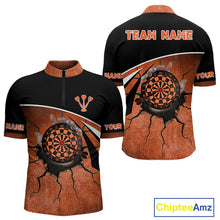 Load image into Gallery viewer, Hand Holding Orange Dartboards Cracked Grunge Dart Shirts For Men, Dart Jerseys NYN0056