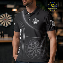 Load image into Gallery viewer, Halftone Pattern Dartboard White In Lines Grunge Dart Shirts For Men, Dart Jerseys NYN0057