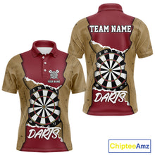 Load image into Gallery viewer, Custom Yellow&amp;Red Grunge Style Darts Board Dart Shirts For Men, Dart Team Jerseys NYN0058