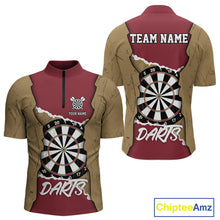 Load image into Gallery viewer, Custom Yellow&amp;Red Grunge Style Darts Board Dart Shirts For Men, Dart Team Jerseys NYN0058