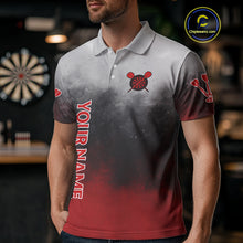 Load image into Gallery viewer, Custom Red And Blue Smoke Dartboards Dart Shirts For Men Grunge Dart Team Jerseys NYN0060