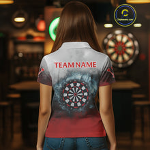 Load image into Gallery viewer, Custom Red And Blue Smoke Dartboards Dart Shirts For Men Grunge Dart Women Jerseys NYN0060