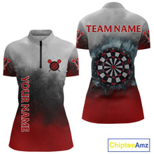 Load image into Gallery viewer, Custom Red And Blue Smoke Dartboards Dart Shirts For Men Grunge Dart Women Jerseys NYN0060